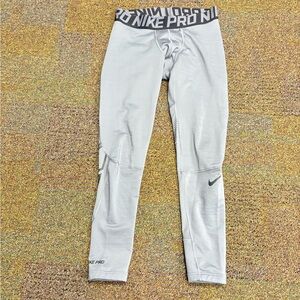 Nike pro compression pants men’s size XL gray tights leggings running training